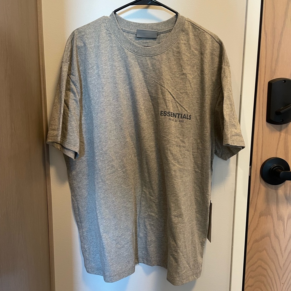 Men Essentials Fear Of God Grey Tee
